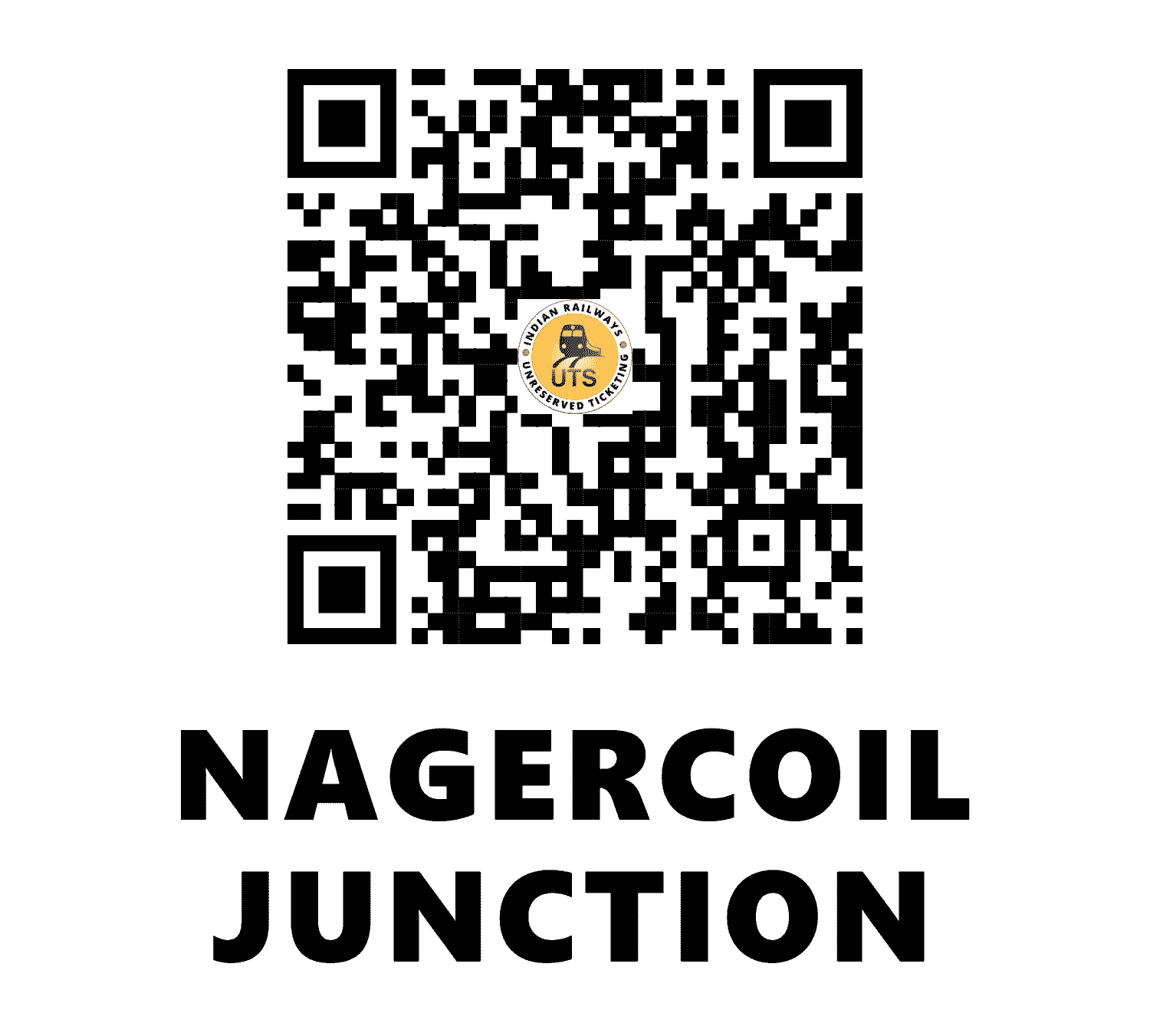 UTS QR Code for Nagercoil Junction - NCJ